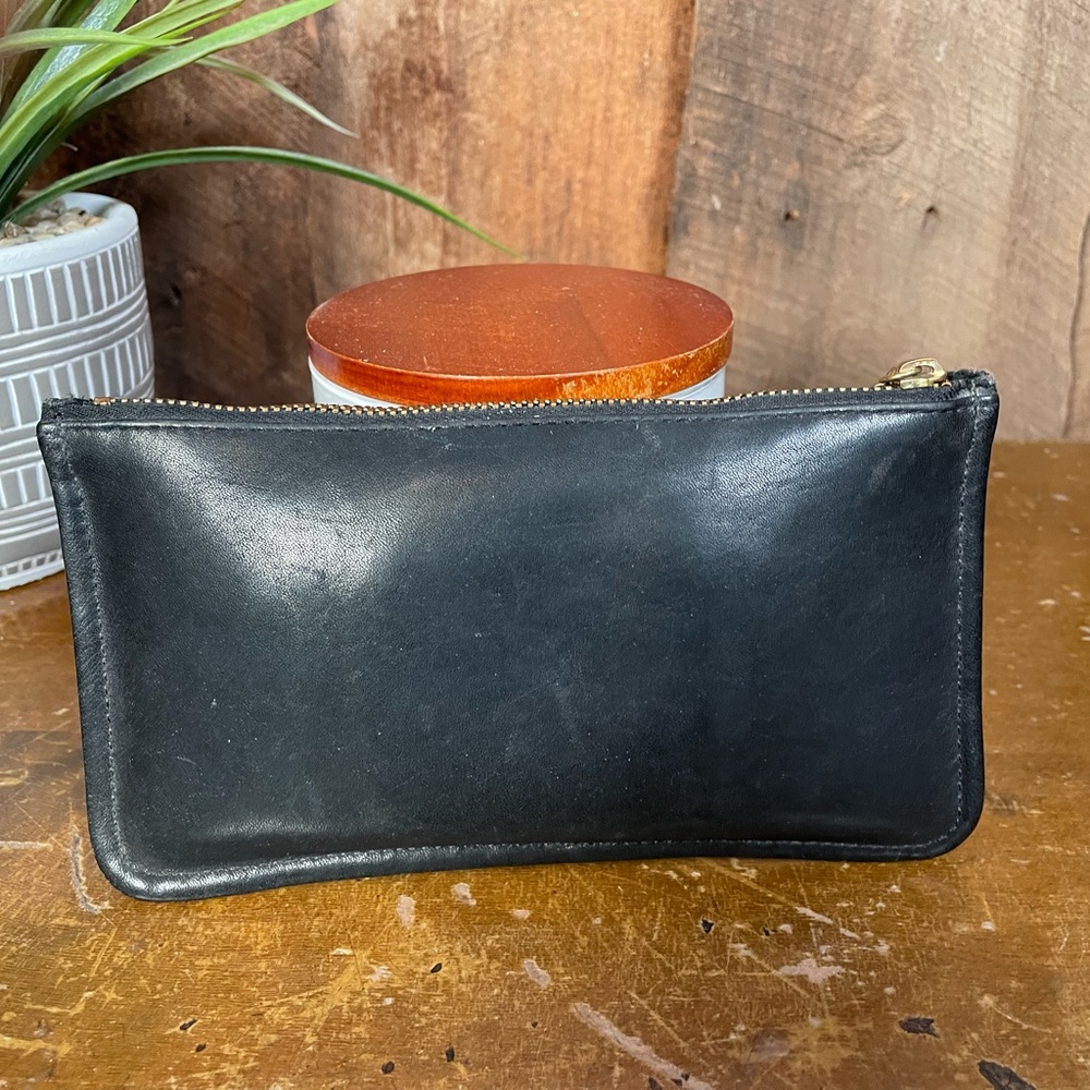 Coach Zippered Wallet/makeup pouch- black